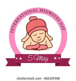 Vector illustration of a background for International Midwives Day.