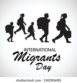 Vector illustration of a background for International Migrants Day.