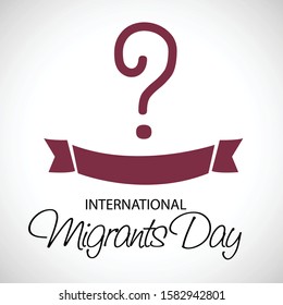 Vector illustration of a background for International Migrants Day.