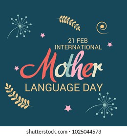 Vector illustration of a Background for International Mother Language Day.