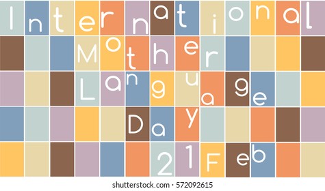 Vector illustration of a background for International Mother Language Day.