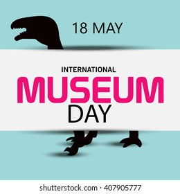 Vector illustration of a background for International Museum Day.