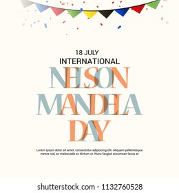 Vector illustration of a Background for International Nelson Mandela Day.
