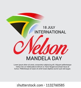 Vector illustration of a Background for International Nelson Mandela Day.