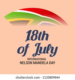 Vector illustration of a Background for International Nelson Mandela Day.