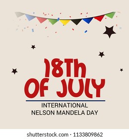 Vector illustration of a Background for International Nelson Mandela Day.