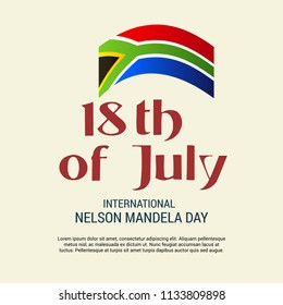 Vector illustration of a Background for International Nelson Mandela Day.