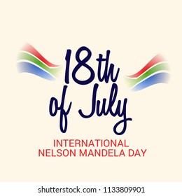 Vector illustration of a Background for International Nelson Mandela Day.