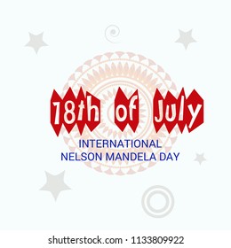 Vector illustration of a Background for International Nelson Mandela Day.