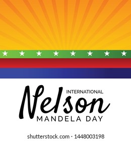 Vector illustration of a Background for International Nelson Mandela Day.