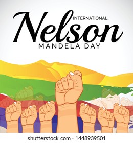 Vector illustration of a Background for International Nelson Mandela Day.