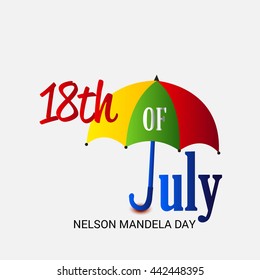 Vector illustration of a background for International Nelson Mandela Day.