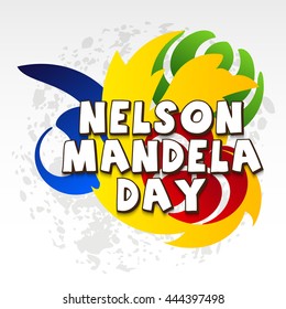 Vector illustration of a background for International Nelson Mandela Day.