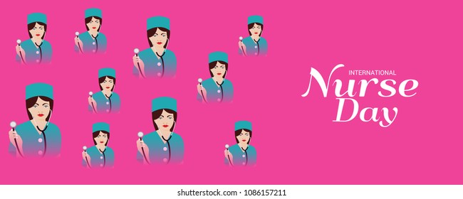 Vector illustration of a Background for International Nurse Day.