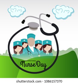 Vector illustration of a Background for International Nurse Day.