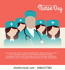 Vector illustration of a Background for International Nurse Day.