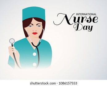 Vector illustration of a Background for International Nurse Day.
