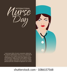 Vector illustration of a Background for International Nurse Day.