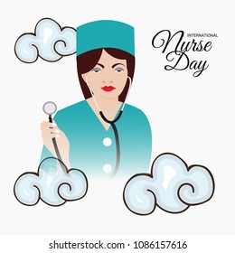 Vector illustration of a Background for International Nurse Day.