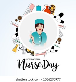 Vector illustration of a Background for International Nurse Day.