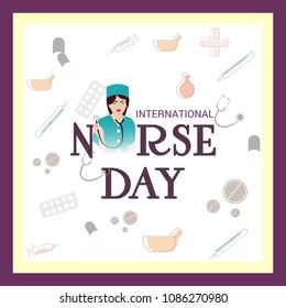 Vector illustration of a Background for International Nurse Day.