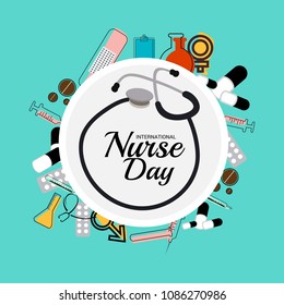 Vector illustration of a Background for International Nurse Day.