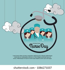 Vector illustration of a Background for International Nurse Day.