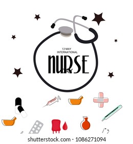 Vector illustration of a Background for International Nurse Day.