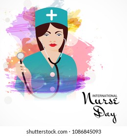 Vector illustration of a Background for International Nurse Day.