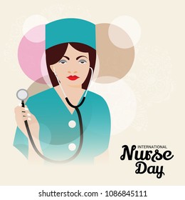 Vector illustration of a Background for International Nurse Day.