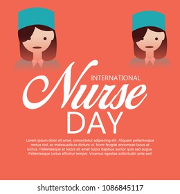 Vector illustration of a Background for International Nurse Day.