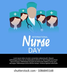 Vector illustration of a Background for International Nurse Day.