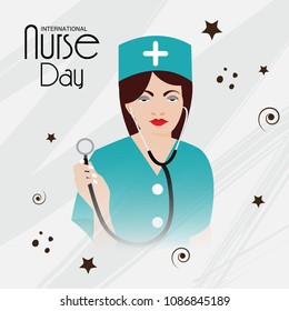 Vector illustration of a Background for International Nurse Day.