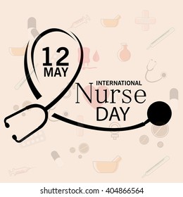 Vector illustration of a background for International Nurse Day.