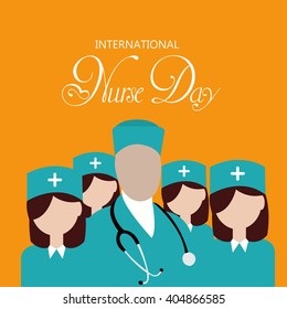 Vector illustration of a background for International Nurse Day.