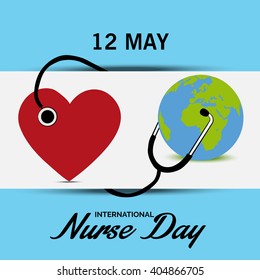 Vector illustration of a background for International Nurse Day.