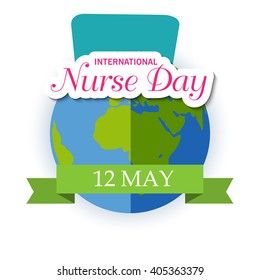 Vector illustration of a background for international Nurse Day.