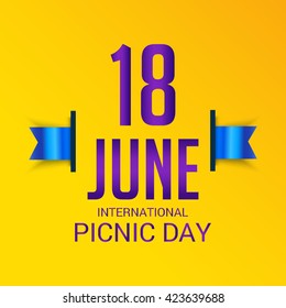 Vector illustration of a background for International Picnic Day.