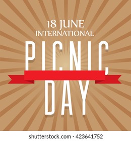 Vector illustration of a background for International Picnic Day.