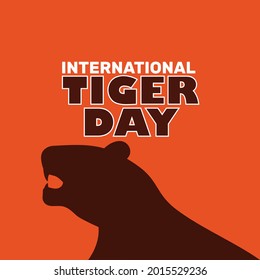 Vector illustration of a Background for International tiger day. great for greeting card, poster and banner