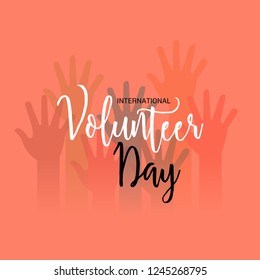 Vector illustration of a Background for International Volunteer Day.