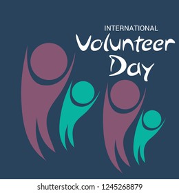 Vector illustration of a Background for International Volunteer Day.