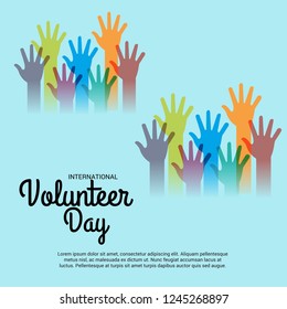 Vector illustration of a Background for International Volunteer Day.