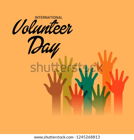 Vector illustration of a Background for International Volunteer Day.