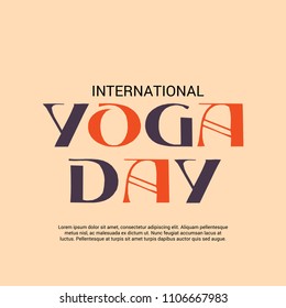 Vector illustration of a Background for International Yoga Day.
