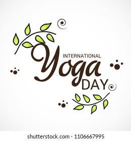Vector illustration of a Background for International Yoga Day.