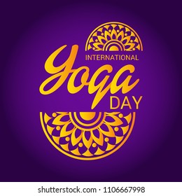 Vector illustration of a Background for International Yoga Day.