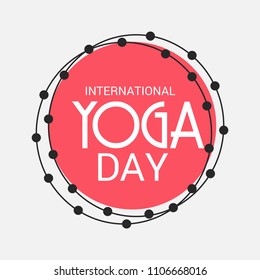 Vector illustration of a Background for International Yoga Day.