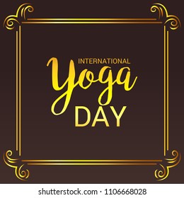 Vector illustration of a Background for International Yoga Day.