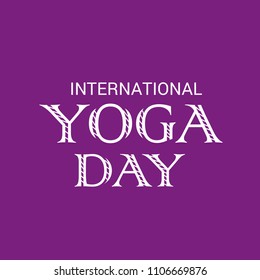 Vector illustration of a Background for International Yoga Day.